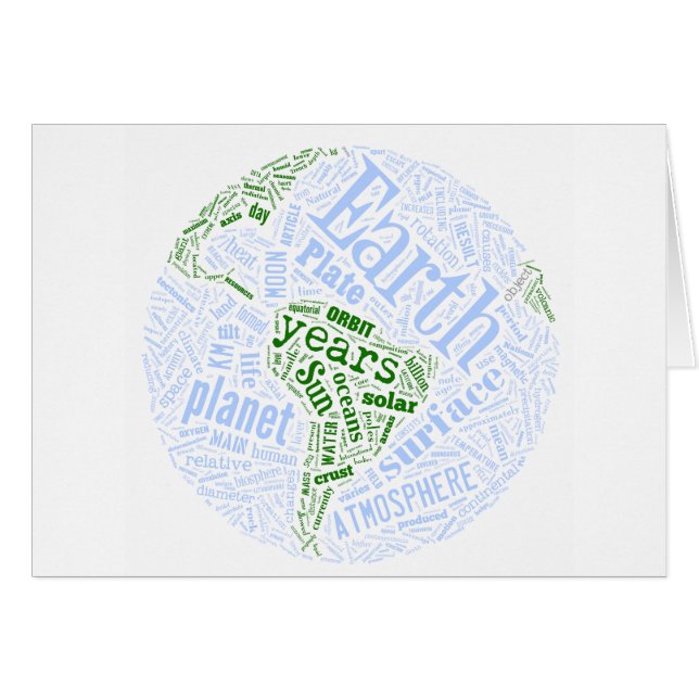 La terre dans Tagxedo (Devant horizontal)