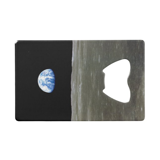 La Terre de Lune dans l'espace noir (Devant (Horizontal))