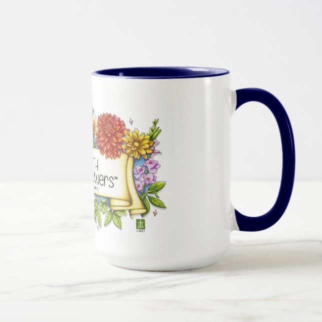 La Terre Rire En Fleurs 15oz Mug (Droite)
