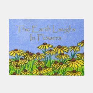 La terre rit en Flowers~Black a observé le tapis