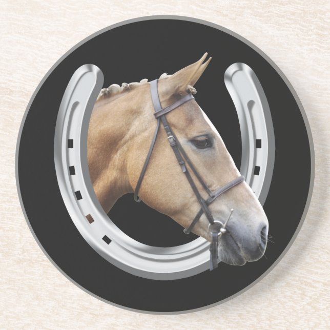 La tête de cheval dans des dessous de verre en fer (Devant)