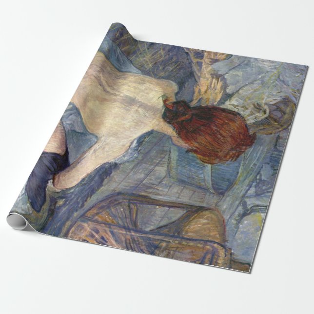 La Toilette Rousse - Malerei Toulouse-Lautrec Geschenkpapier (Ungerollt)