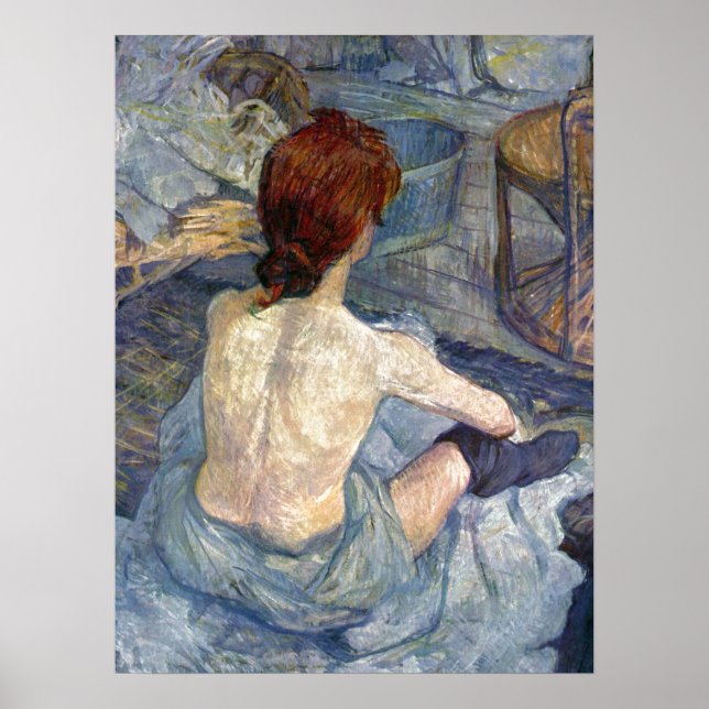 La Toilette Rousse - Malerei Toulouse-Lautrec Poster (Vorne)