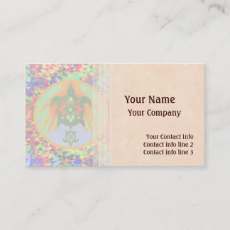 La tortue remet le modèle de carte de visite