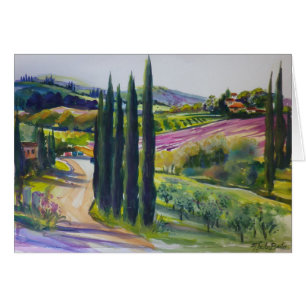 La Toscane où j'ai peint la CARTE vierge d'air de
