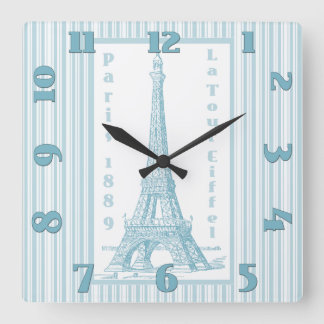 La Tour Eiffel 1889 Quadratische Wanduhr