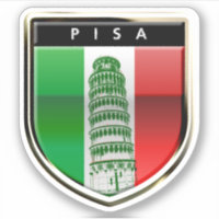 La Tour penchée du Sticker de Pise