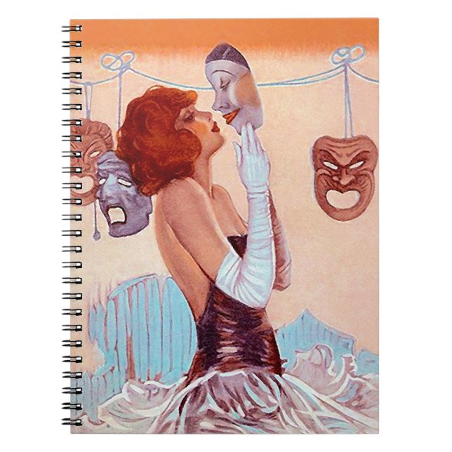 La tragédie de comédie de journal de carnet masque (Devant)