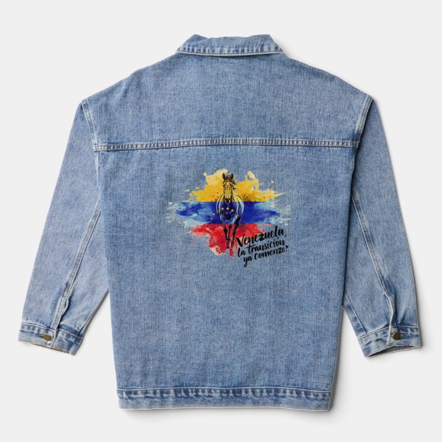 “La Transición ya comenzó” – Orgullo Venezolano Jeansjacke (Rückseite)
