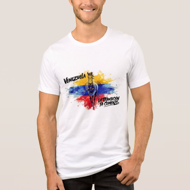 “La Transición ya comenzó” – Orgullo Venezolano Tri-Blend Shirt (Vorderseite)