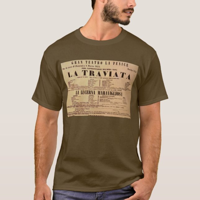 La traviata Weltpremiere-Plakat (1853) T-Shirt (Vorderseite)