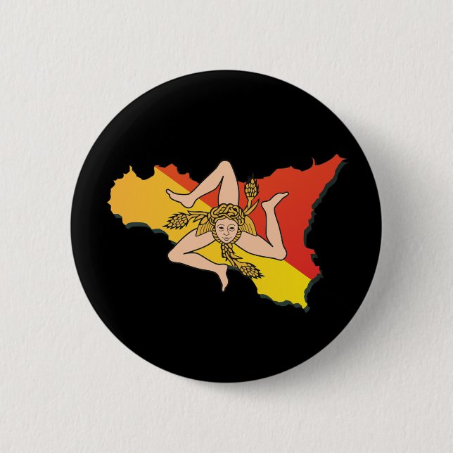 La Trinacria Knopf Button (Vorderseite)