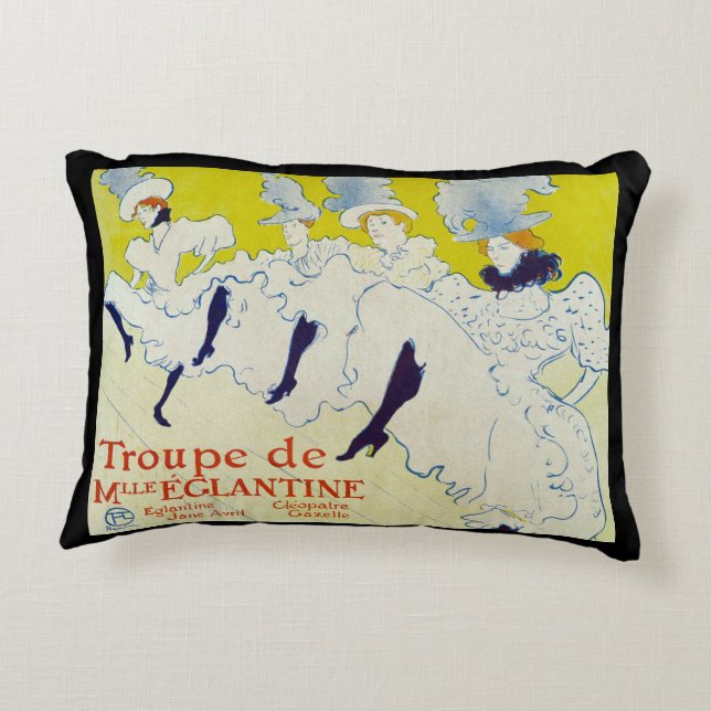 La Troupe de Mlle Eglantine - Toulouse Lautrec Dekokissen (Rückseite)