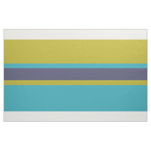 La turquoise, le bleu et la chaux barre le tissu