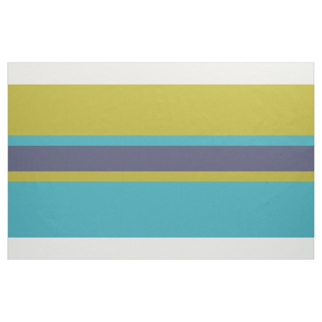 La turquoise, le bleu et la chaux barre le tissu (Yard)