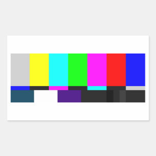 La TV examinent les autocollants rectangulaires