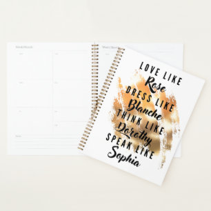 La Typographie des Golden Girls Gold Foil