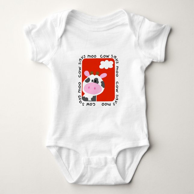 La vache indique des T-shirts et des cadeaux de (Devant)