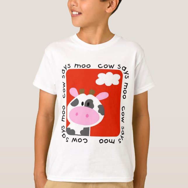 La vache indique des T-shirts et des cadeaux de (Devant)