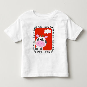 La vache indique des T-shirts et des cadeaux de
