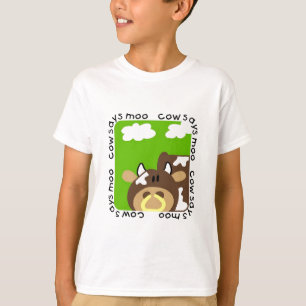 La vache indique des T-shirts et des cadeaux de