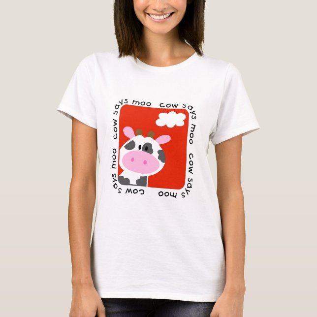 La vache indique des T-shirts et des cadeaux de (Devant)