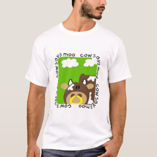 La vache indique des T-shirts et des cadeaux de