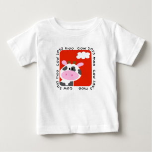 La vache indique des T-shirts et des cadeaux de