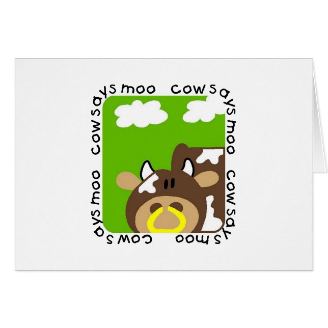 La vache indique des T-shirts et des cadeaux de MO (Devant horizontal)