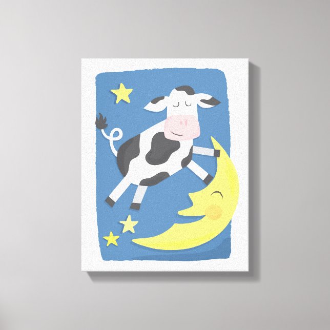 La vache sautait au-dessus de la lune Toile d'art  (Recto)