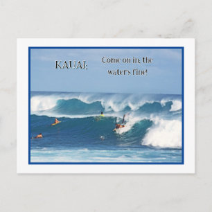 "LA VAGUE EST LÀ / CARTE POSTALE DE KAUAI