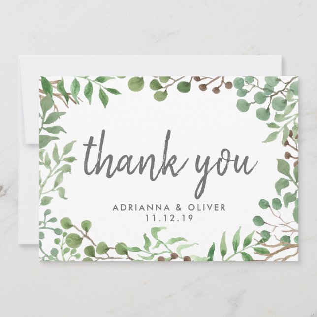 La verdure botanique | Feuille | MERCI MARIAGE (Devant)