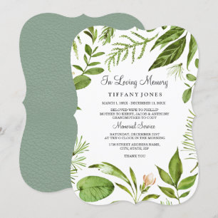 La verdure dans l'amour mémoire faire-part