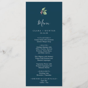 La verdure de Noël   Menu du dîner Mariage de la M