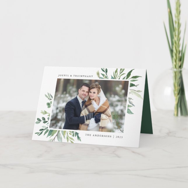 La verdure d'hiver | Carte pliée vacances (Devant)