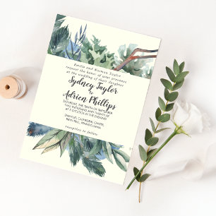 La verdure d'hiver Faire-part de mariage formel