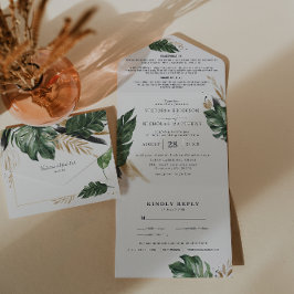 La verdure tropicale | Invitation de mariage tout