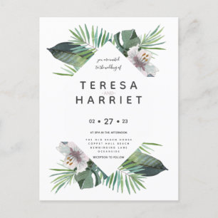La verdure tropicale invitation rustique