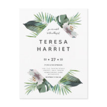 La verdure tropicale invitation rustique