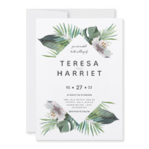 La verdure tropicale invitation rustique
