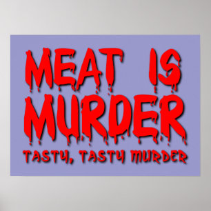La viande est un meurtre Affiche drôle Humour