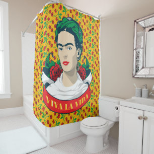 La Vida Frida Kahlos   Viva Duschvorhang
