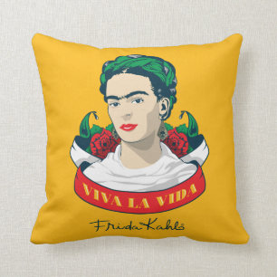 La Vida Frida Kahlos   Viva Kissen