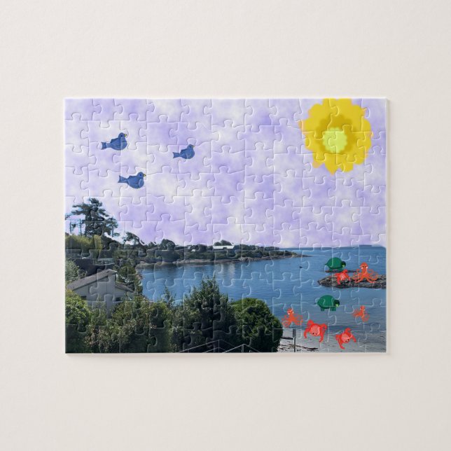 La vie au puzzle de la plage (Horizontal)