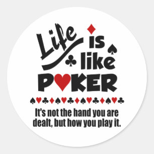 La vie comme les autocollants de Poker