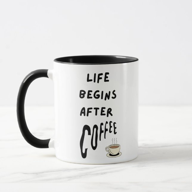 La vie commence après le café Café Mug (Gauche)