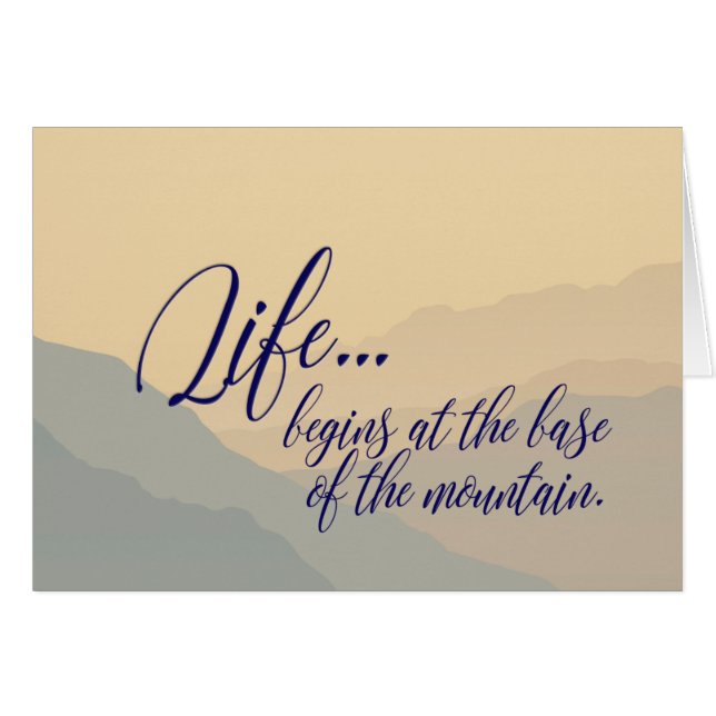 La "vie commence" la tranquilité (Devant horizontal)