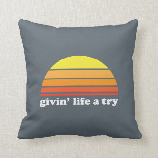 La vie de Givin un coussin d'essai