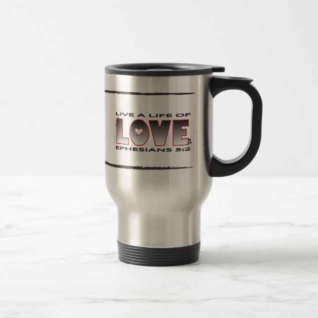 La vie de la tasse chrétienne de voyage d'amour (Droit)