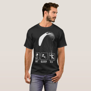 La vie de parapentisme mangent le T-shirt de